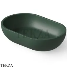 Dea Design Washbasins Раковина настольная овальная Solid Surface DD9034 580 11, Dark Green №11