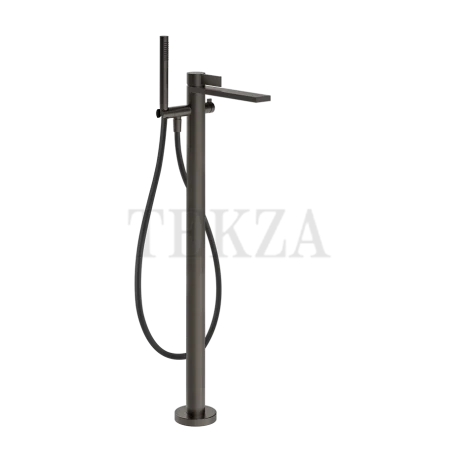 Gessi Inverso Diamantato Смеситель для ванны напольный, внешняя часть 73628-707, Black Metal Br. PVD