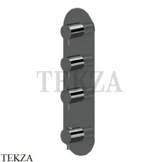 Newform XT Термостат для душа на 3 потока, внешняя часть, 67603E.M0.077, Carbon satin