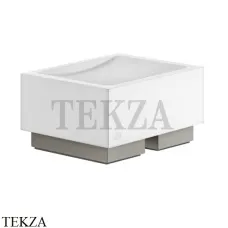 Gessi Rettangolo Мыльница настольная, композит белый 20825-149, Finox Brushed Nickel
