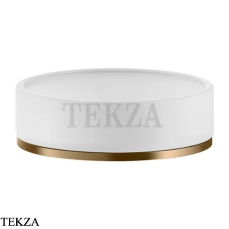 Gessi INCISO accessories Мыльница настольная, белый 58525-726, Warm Bronze Br.