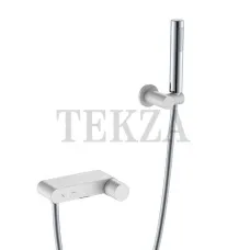 Boheme Stick Смеситель для ванны с изливом и гарнитуром Stick 123-WCR White DIAMOND Chrome