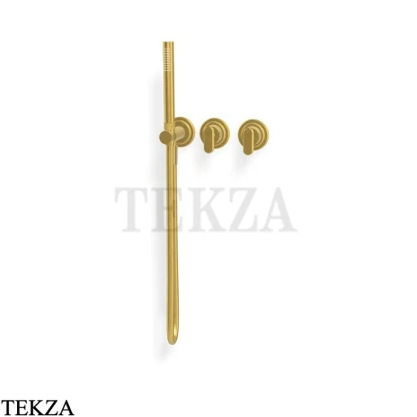 FIMA Carlo Frattini Park Line Смеситель для душа с гарнитуром, внешняя часть F1319WX8OS, brushed gold