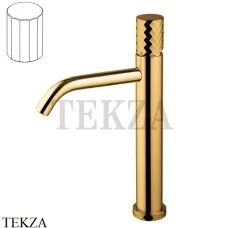 FIMA Carlo Frattini Spillo TECH V Смеситель для раковины, с донным клапаном F3031TLXSVOS, Brushed gold