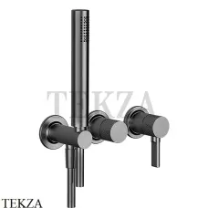 Gessi INCISO SHOWER Смеситель для душа с гарнитуром 58345-707, Black Metal Brushed