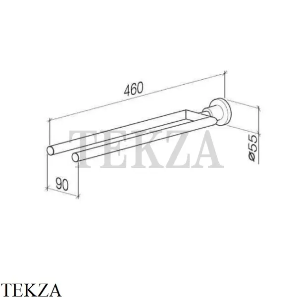 Dornbracht TARA Держатель для полотенца двухсекционный83210892-00, хром глянец