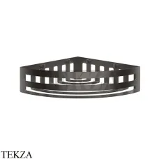 Gessi RILIEVO Полка-решетка угловая в душевую зону 59561-707, Black Metal Brushed