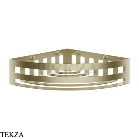 Gessi RILIEVO Полка-решетка угловая в душевую зону 59561-727, Brushed Brass PVD