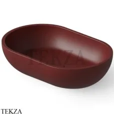 Dea Design Washbasins Раковина настольная овальная Solid Surface DD9034 580 17, Red Wine №17