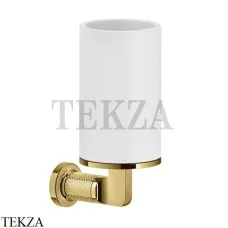 Gessi INCISO accessories Стакан настенный для зубных щеток, белый 58507-246, Gold PVD Gessi INCISO accessories Стакан настенный для зубных щеток, белый 58507-246, Gold PVD