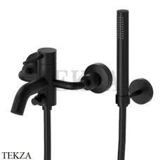 Newform XT Смеситель для ванны с изливом, с гарнитуром, 4240C.01.093, черный матовый