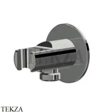 Newform Вывод для шланга с держателем для ручного душа 827.59.064, PVD Brushed gun metal