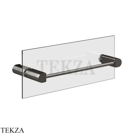 Gessi RILIEVO Полотенцедержатель для крепления на стекло, 30 см 59562-707, Black Metal Br. PVD