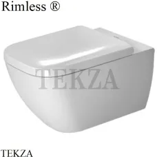 Duravit Happy D.2 Унитаз подвесной, без ободка 2222090000, сиденье микролифт SoftClose, белый глянец
