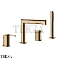 Gessi INGRANAGGIO Смеситель на борт ванны, с гарнитуром 63537-735, Warm Bronze