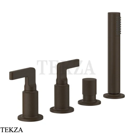 Gessi INCISO Смеситель для ванны, наполнение через слив-перелив 58043-845, Dark Bronze