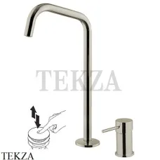 FIMA Carlo Frattini Spillo UP Смеситель для раковины на 2 отверстия, с гарнитуром F3271NDSN, Brushed nickel