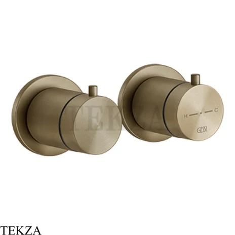Gessi 316 SHOWER Термостат для душа на 2 выхода, внешняя часть 54234-791, Deep Bronze Brushed PVD