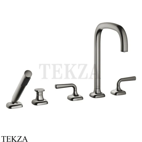 Dornbracht COYA Смеситель для ванны на 5 отверстий с гарнитуром 27522414-19, Dark Chrome
