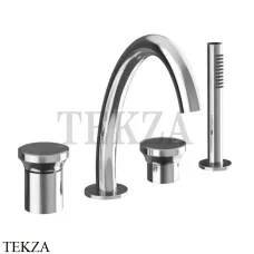 Gessi Origini NATURE Смеситель для ванны с изливом и гарнитуром 66037-031, хром глянец
