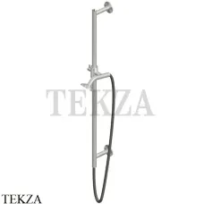 QuadroDesign Душевая штанга с подводом воды и ручным душем, TS21.00 AS, Brushed Stainless Steel