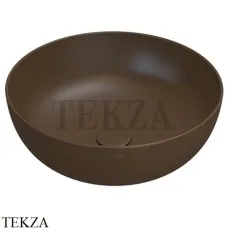 GLOBO T-EDGE Раковина круглая накладная, без перелива B6T45CS, Castagno