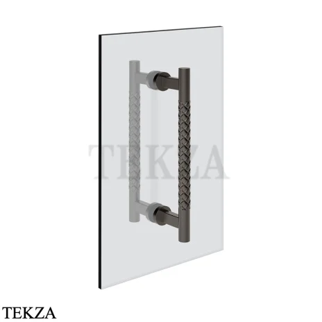 Gessi Pelle Tresse Полотенцедержатель для крепления на стекло, 20 см, 78630-707, Black Metal Brushed PVD