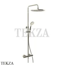 Gessi MINIMALISTIC Душевая колонна, термостат, гарнитур, верхний душ D30 см 35177-720, Nickel PVD