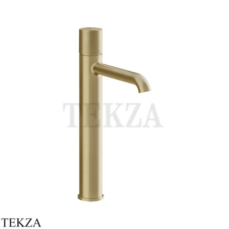 Gessi Habito DIAMANTATO Смеситель для раковины высокий, без донного клапана 70604-727, Brushed Brass PVD