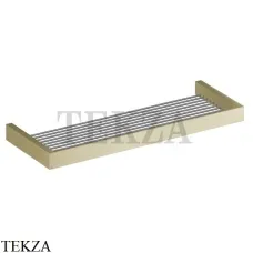 Gessi Rettangolo Решетка-полка для полотенец широкая 60 см 20950-727, Brushed Brass PVD