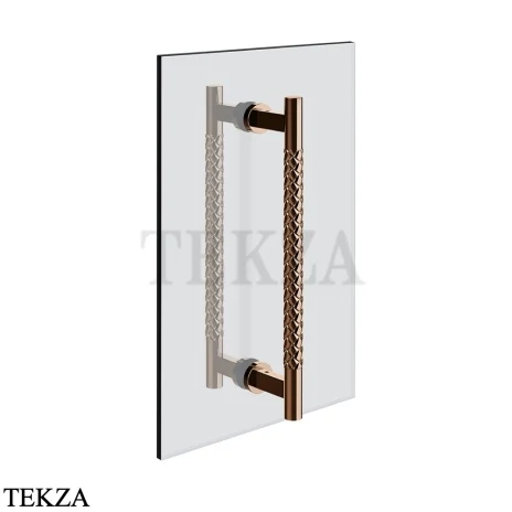 Gessi Pelle Tresse Полотенцедержатель для крепления на стекло, 30 см 78631-030, Copper PVD