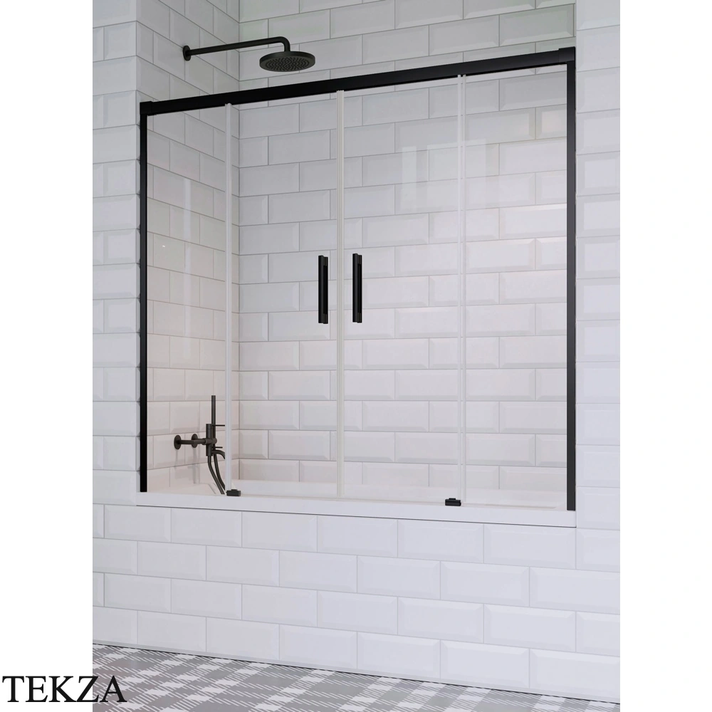 Radaway Idea PN DWD Шторка на ванну раздвижная двустворчатая 180 см, 10004180-54-01, черный матовый
