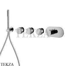 FIMA Carlo Frattini Spillo UP Термостат для душа 3 потока с гарнитуром, внешняя часть F3178X3CR, хром глянец