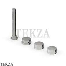 Zucchetti Savoir Смеситель для ванны с душевым гарнитуром ZSV484.C8C8, Nickel глянец