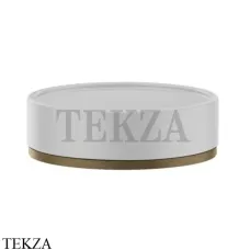 Gessi INCISO accessories Мыльница настольная, белый 58525-713, Antique Brass