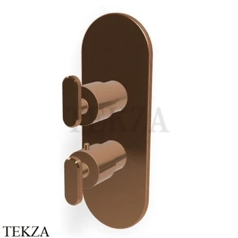 FIMA Carlo Frattini Park Line Термостат для душа на 2-3 потока, внешняя часть F1309X7ZL, Amber Bronza