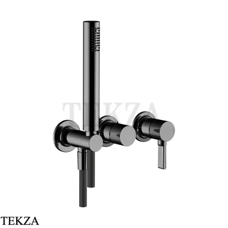Gessi INCISO SHOWER Смеситель для душа с гарнитуром 58345-706, Black Metal PVD