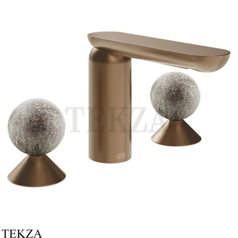 Gessi Perle Смеситель для раковины на 3 отв., без гарнитура 74665-708, медь Brushed