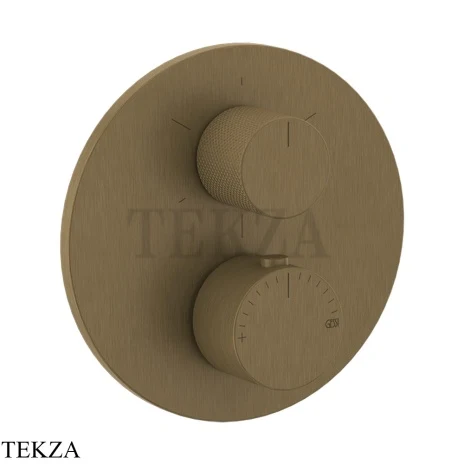 Gessi ANELLO Термостат для душа, 3 потока, внешняя часть 63137-713, Antique Brass