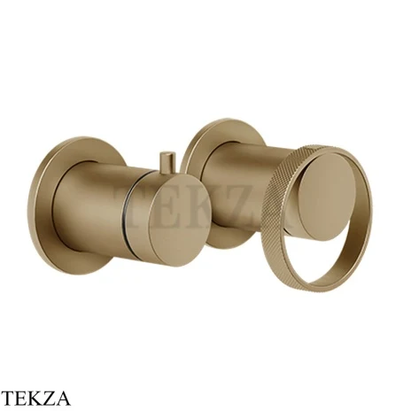 Gessi ANELLO Смеситель для душа с переключателем 2 потока ванна-душ 63380-726, Warm Steel Br. PVD