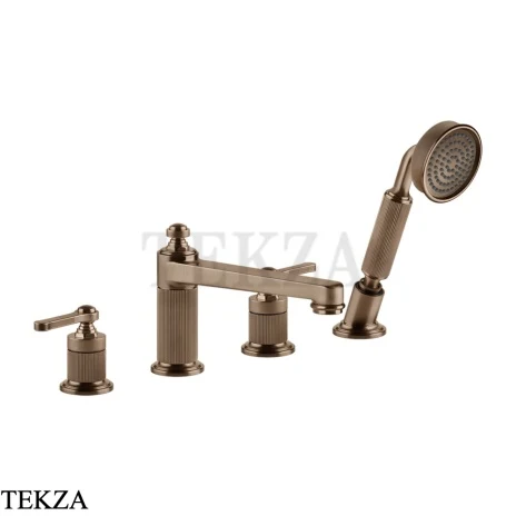 Gessi VENTI20 Смеситель на борт ванны, с гарнитуром 65045-708, Copper Brushed PVD
