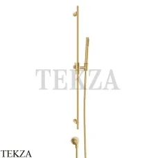 Gessi Habito CESELLO Штанга в комплекте с душевой лейкой и выводом воды 70442-710, Brass PVD