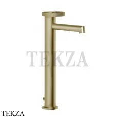 Gessi ANELLO Смеситель для раковины высокий, с донным клапаном 63303-727, Brushed Brass PVD