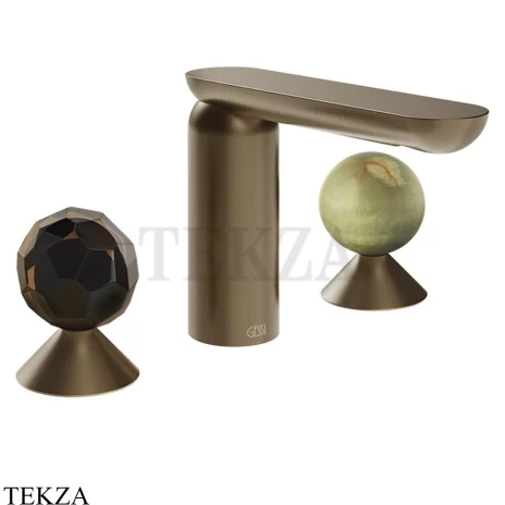 Gessi Perle Смеситель для раковины на 3 отв., без гарнитура 74255-761, бронза Coffee