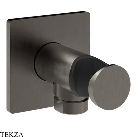 Gessi Incastri Держатель для душевой лейки с выводом воды 73061-707, black хром Brush