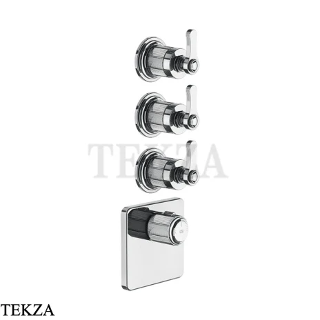 Gessi VENTI20 Термостат для душа, 3 потока, внешняя часть 65206-031, хром глянец