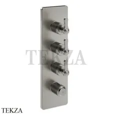 Gessi VENTI20 Термостат для душа, 3 потока, внешняя часть 65204-149, Finox Br. Nickel