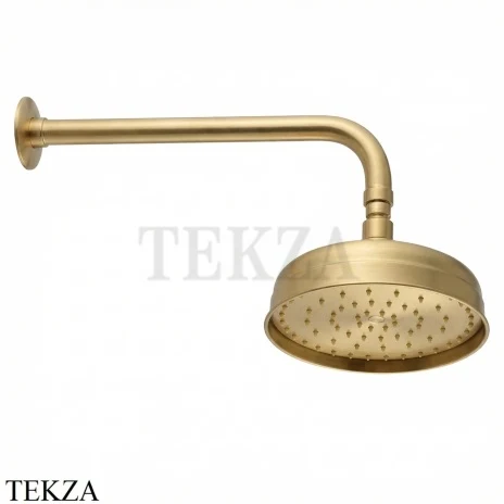 Nicolazzi Doccia Верхняя душевая лейка 20 с кронштейном 5702OS20, Brushed brass