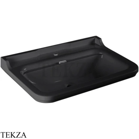 Kerasan Waldorf Раковина подвесная на 1 отв., керамическая, 4141K4nero/cr*1, чёрный глянец-хром