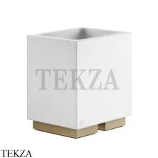 Gessi Rettangolo Стакан настольный, композит белый 20831-726, Warm Bronze Br.